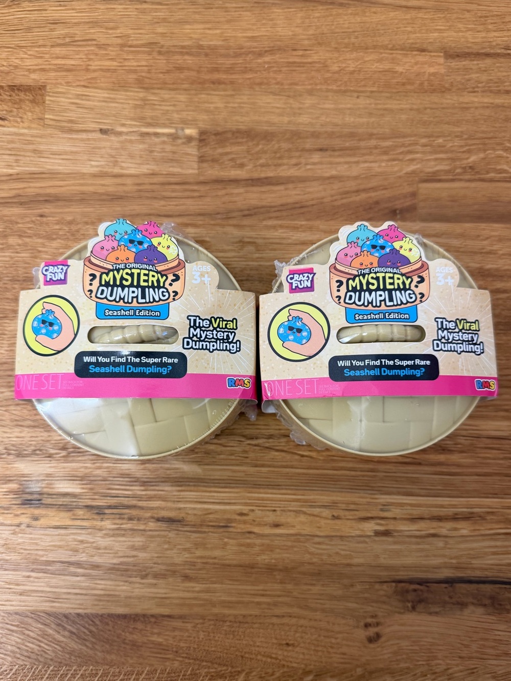 Set of 2 - RMS Crazy Fun SEASHELL EDITION Mystery Dumpling Bun NEW & SEALED